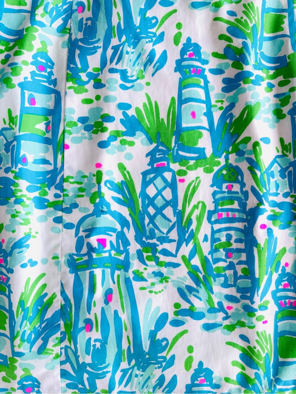 Lilly Pulitzer High Beams Tropical Lighthouse Print Janice Shift Dress, Size 2 - Picture 8 of 8